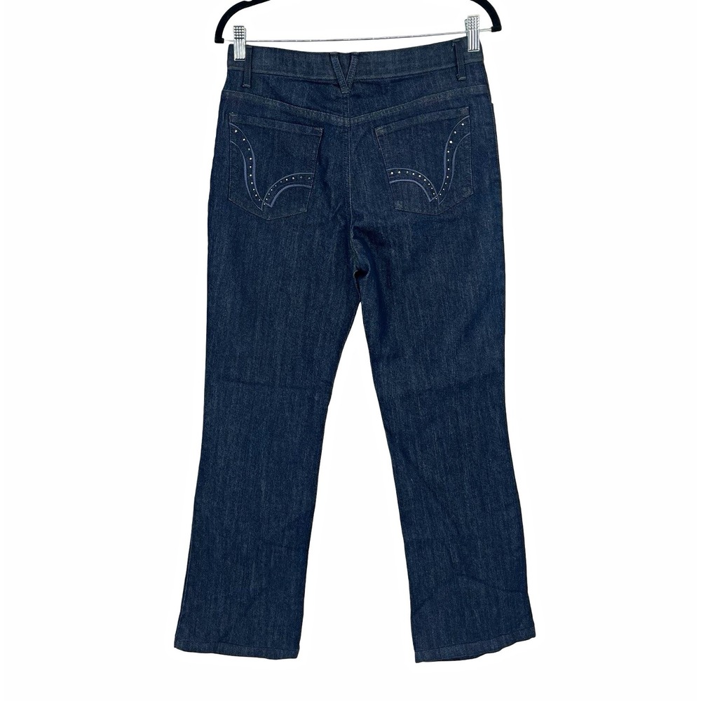 Gloria Vanderbilt Amanda Women's Dark Wash Boot Cut Stretch Jeans Size 6 Bling